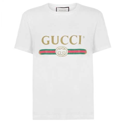 gucci distressed logo t shirt|gucci graphic tees.